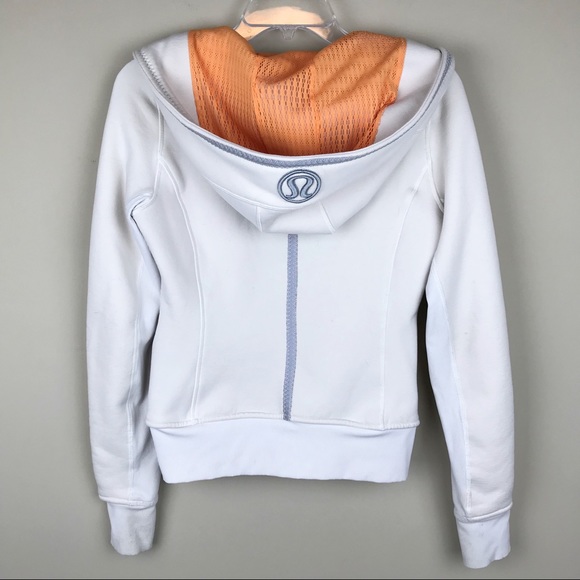 Lululemon cream & orange Scuba hoodie - Picture 3 of 8